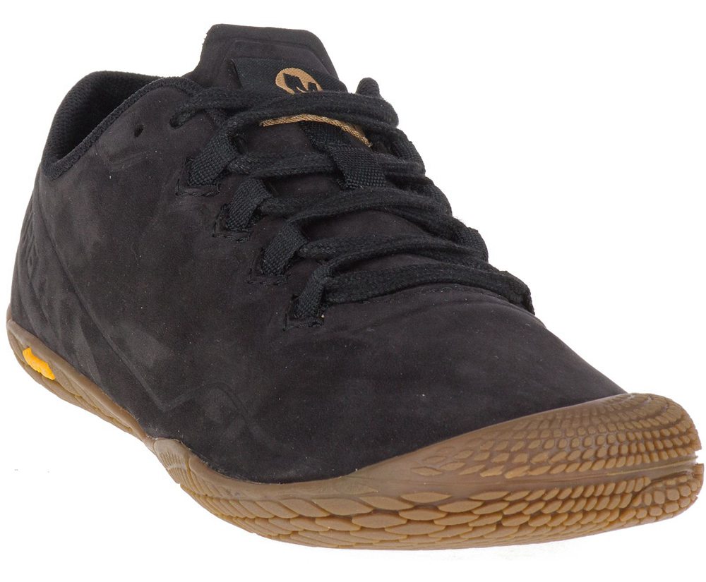 Buty Sportowe Merrell Damskie Czarne - Vapor Glove 3 Luna Skórzane - 370652-DVP